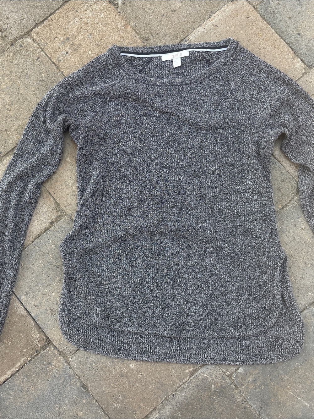 Zella Women's Gray Knit Pullover Sweater